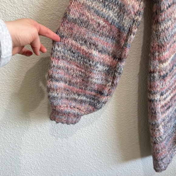Le Superbe Overcast Cardigan Womens Medium Multicolored Boho Space Dye Knitted - Picture 7 of 12